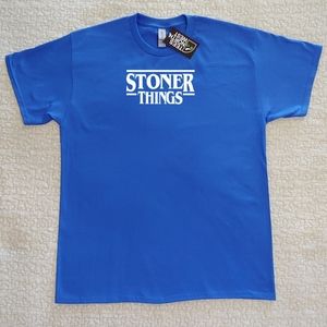 NWT Stoner Things Graphic Tee, Various Sizes, Royal Blue, Short Sleeved